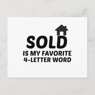 SOLD FAVORITE WORD POSTCARD