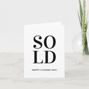 SOLD Happy Closing Day Real Estate Card