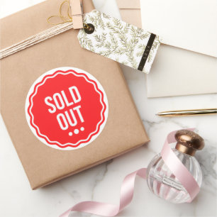 Sold Out Classic Round Sticker