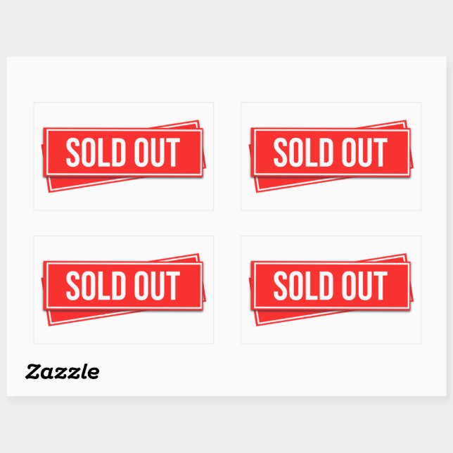 Sold Out Rectangular Sticker (Sheet)