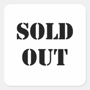 Sold Out Square Sticker