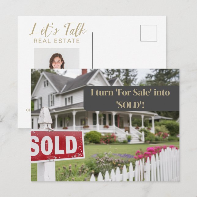 Sold Real Estate Seller Marketing Postcard (Front/Back)