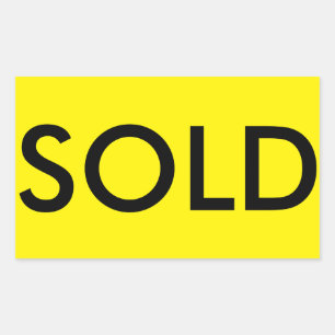 SOLD Real Estate Sticker for Sign