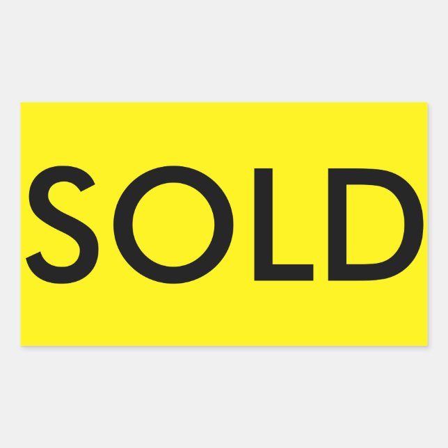SOLD Real Estate Sticker for Sign (Front)