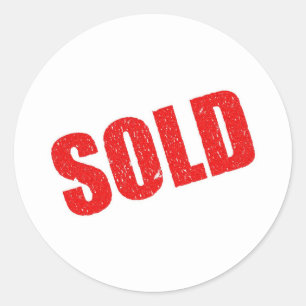 Sold Sign Classic Round Sticker