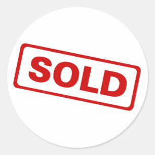 Sold Sign Classic Round Sticker