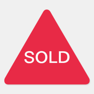 sold sign triangle sticker
