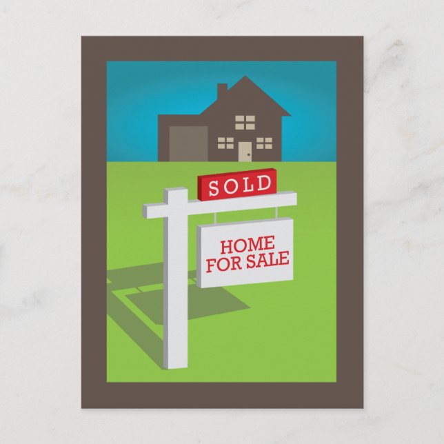 Sold! We bought a house! Postcard (Front)