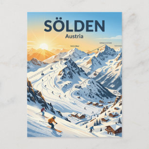 Sölden Ski Resort Austria Postcard