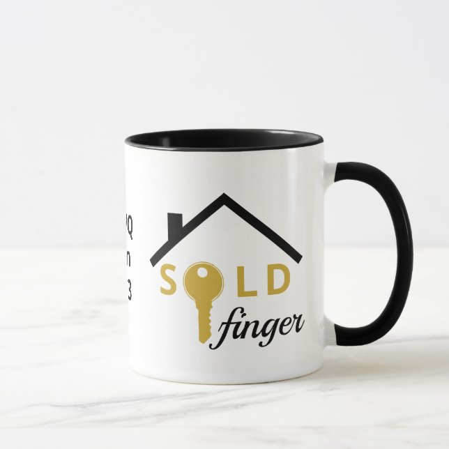 SOLDFINGER Fun Real Estate Agent Realtor Mug (Right)