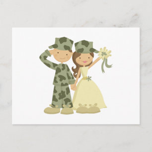 Soldier and Bride Wedding Response Cards