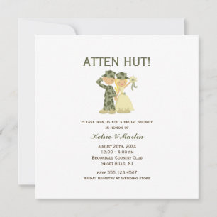 Soldier and Bride Wedding Shower Invitations