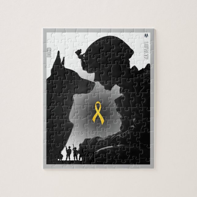 Soldier and Dog: Deep Connection, Friendship Jigsaw Puzzle (Vertical)