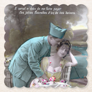 Soldier and Lover Paper Coaster