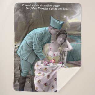 Soldier and Lover Sherpa Blanket
