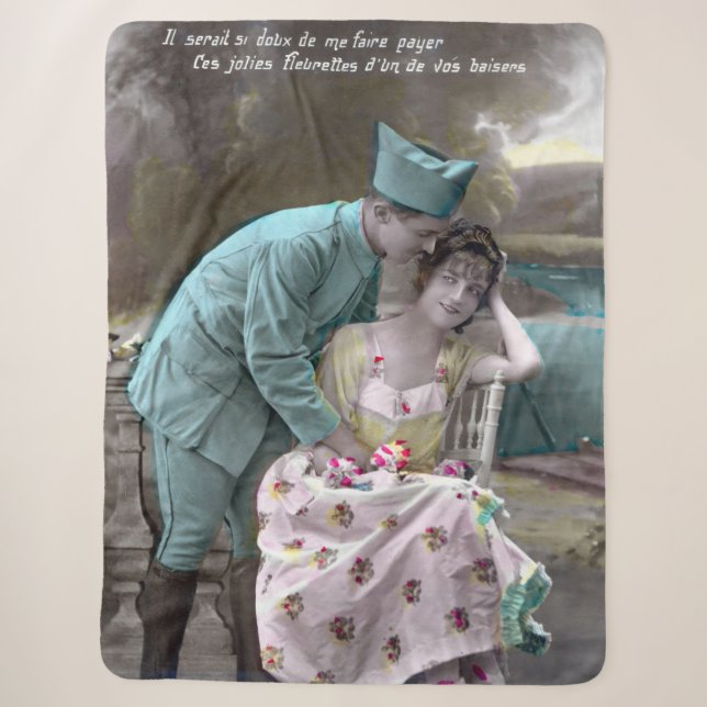 Soldier and Lover Sherpa Blanket (Front)