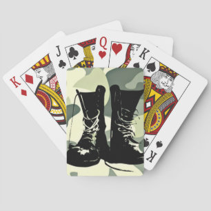 Soldier Boots Silhouette Playing Cards
