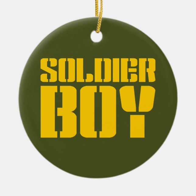 SOLDIER BOY CERAMIC TREE DECORATION (Front)