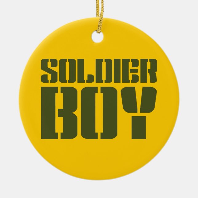 SOLDIER BOY CERAMIC TREE DECORATION (Front)
