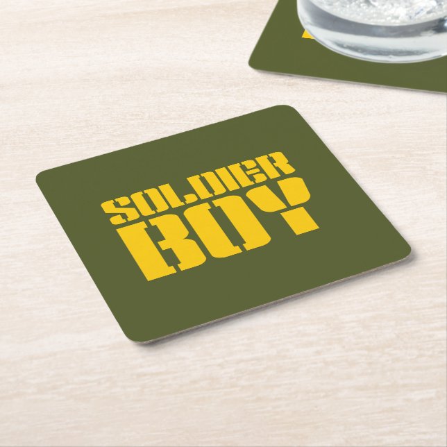 SOLDIER BOY SQUARE PAPER COASTER (Angled)
