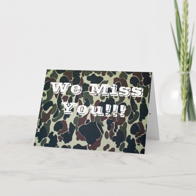 Soldier Camo Greeting Card (Front)