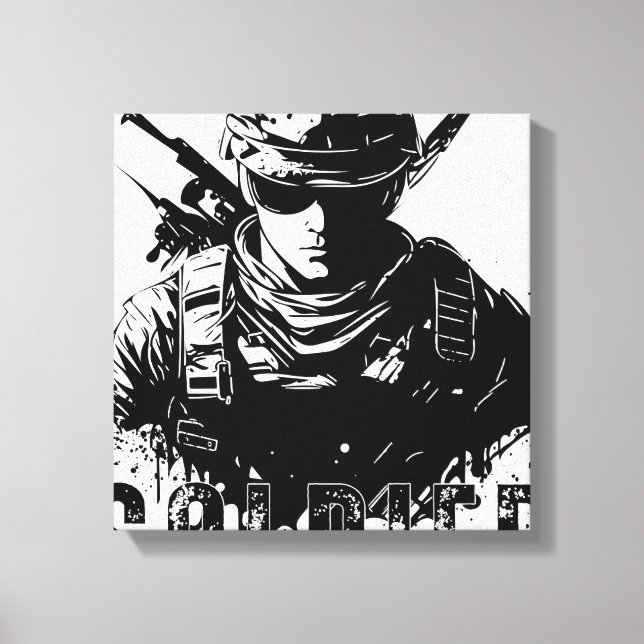 soldier canvas print (Front)