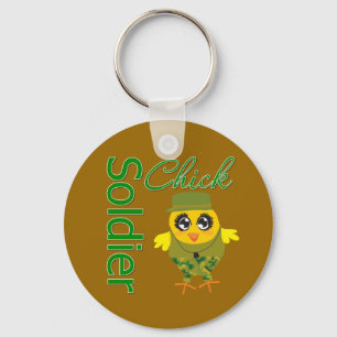 Soldier Chick Key Ring