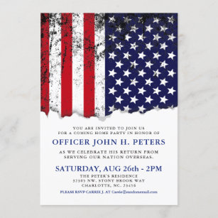 Soldier Coming Home Party Announcement   Invite