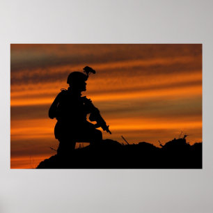 Soldier Conducting a Patrol Poster