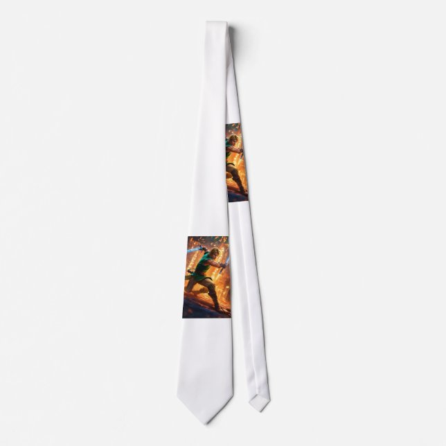 Soldier Designed Print Socks Tie (Front)