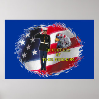 Soldier flag poster