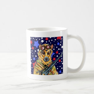 SOLDIER GERMAN SHEPHERD COFFEE MUG