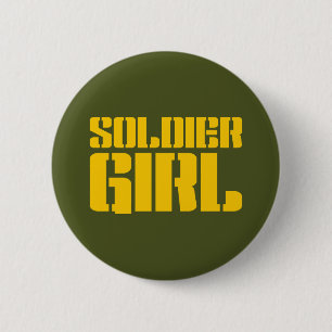 SOLDIER GIRL 6 CM ROUND BADGE