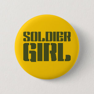 SOLDIER GIRL 6 CM ROUND BADGE