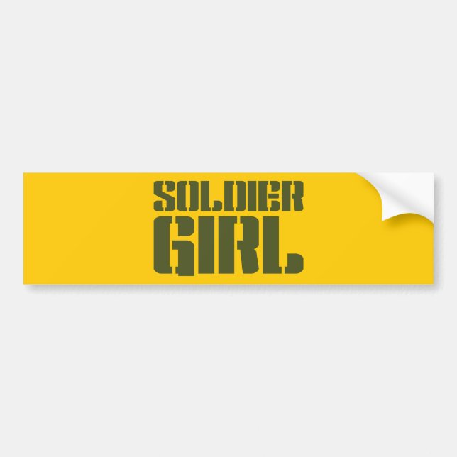 SOLDIER GIRL BUMPER STICKER (Front)