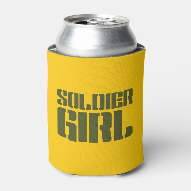 SOLDIER GIRL CAN COOLER (Can Front)