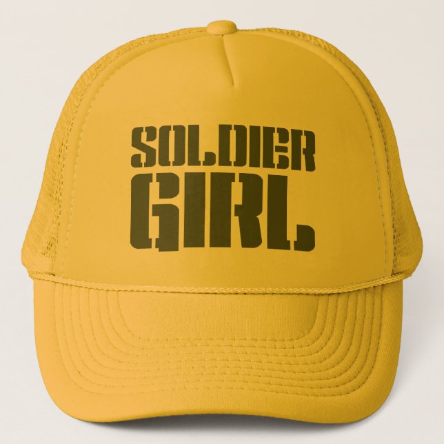 SOLDIER GIRL TRUCKER HAT (Front)