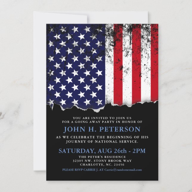 Soldier Going Away Party Announcement | Invite FS (Front)