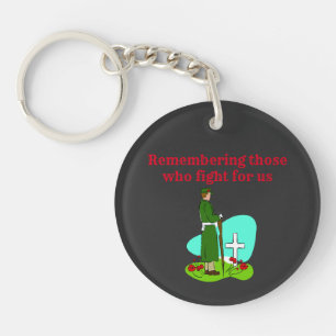 Soldier In Graveyard Key Ring