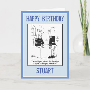 Soldier in the French Foreign Legion Cartoon Card