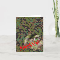Soldier Joe GI Camouflage Party Note Card
