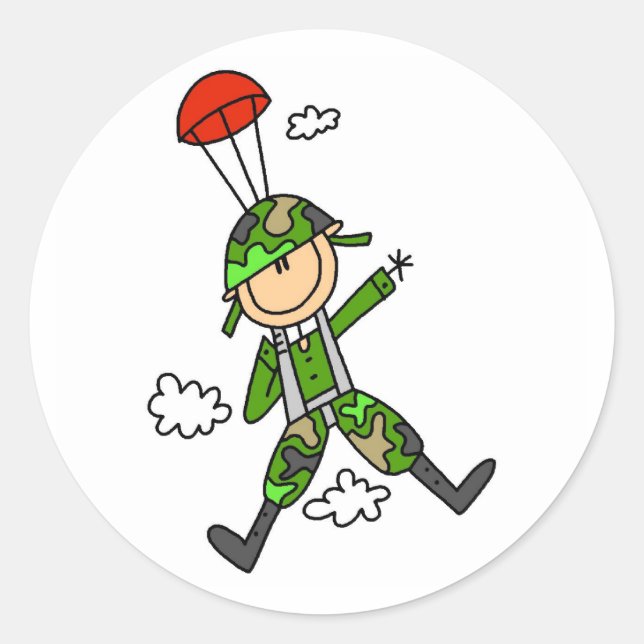Soldier Jumper Classic Round Sticker (Front)