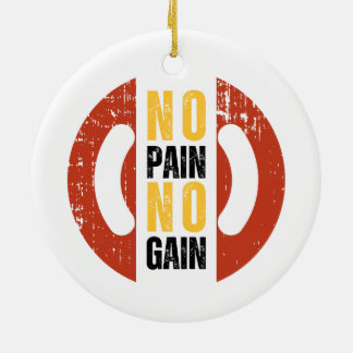 Soldier - Military Tribute with No Pain No Gain Ceramic Tree Decoration