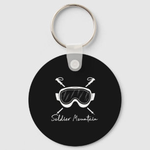 Soldier mountain idaho skiing ski goggles vacation key ring