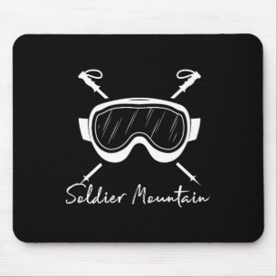 Soldier mountain idaho skiing ski goggles vacation mouse mat