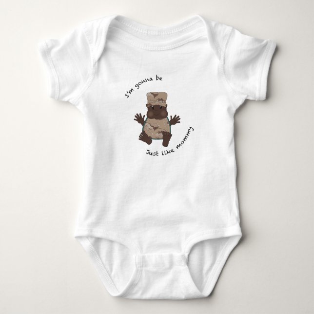 Soldier mummy baby bodysuit (Front)