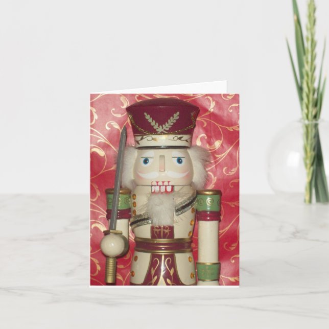 Soldier Nutcracker Photo Folded Note Card (Front)