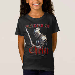 Soldier of Christ 2 Timothy 2:3 Christian Bible T-Shirt