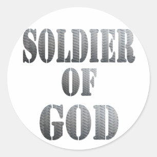 Soldier of God 5 Métal Classic Round Sticker