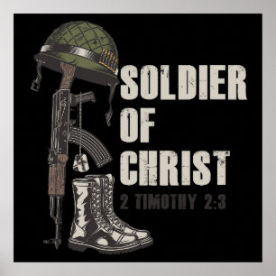 Soldier of Jesus Christ Christian Army Faith   Poster